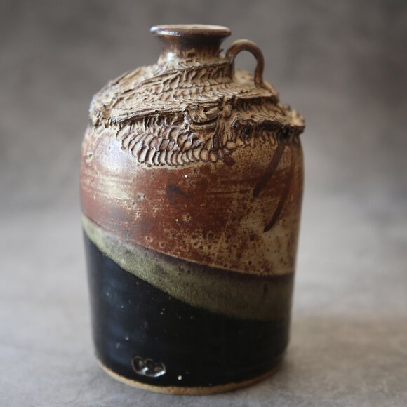 Amazing Stoneware Jug Artist Signed